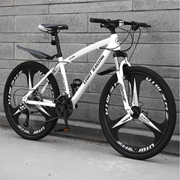 Great Mountain Bike GREAT Adults Mens Mountain Bike, 26" Wheels Carbon Steel Frame 21 / 24 / 27 Speed Women Outdoor Mountain Bike Anti-skid Tires(Size:27 speed, Color:White)