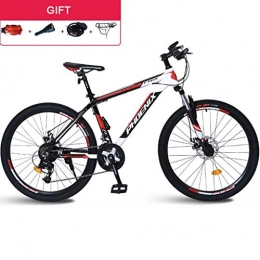GXQZCL-1 Bike GXQZCL-1 26inch Mountain Bike / Bicycles, Carbon Steel Frame, Front Suspension and Dual Disc Brake, 26inch Wheels, 24 Speed MTB Bike (Color : Black+Red)
