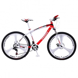 GXQZCL-1 Bike GXQZCL-1 26inch Mountain Bike, Carbon Steel Frame Hard-tail Bicycles, Double Disc Brake and Front Suspension, 21 / 24 / 27 Speed MTB Bike (Color : Red, Size : 27 Speed)