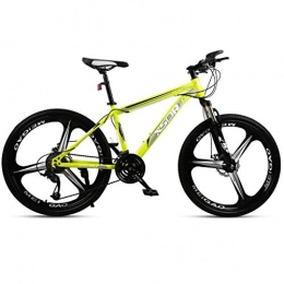 GXQZCL-1 Bike GXQZCL-1 26inch Mountain Bike, Carbon Steel Frame Hard-tail Bicycles, Dual Disc Brake and Front Suspension, 21-speed, 24-speed, 27-speed MTB Bike (Color : Yellow, Size : 27-speed)
