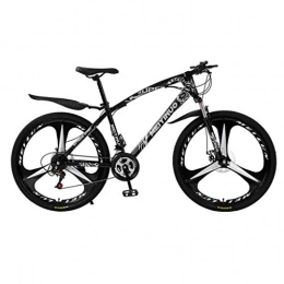 GXQZCL-1 Bike GXQZCL-1 Mountain Bike, 26inch Wheel Carbon Steel Frame Bicycles, Double Disc Brake and Shockproof Front Fork MTB Bike (Color : Black, Size : 27-speed)