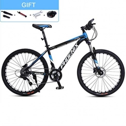 GXQZCL-1 Mountain Bike GXQZCL-1 Mountain Bike / Bicycles, Aluminium Alloy Frame, Front Suspension and Dual Disc Brake, 27 Speed, 26inch / 27.5inch Wheels MTB Bike (Color : Black+Blue, Size : 26inch)