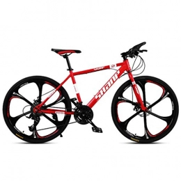 GXQZCL-1 Bike GXQZCL-1 Mountain Bike, Hard-tail Mountain Bicycle, Dual Disc Brake and Front Suspension Fork, 26inch Mag Wheels MTB Bike (Color : Red, Size : 24-speed)