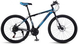 HCMNME Mountain Bike HCMNME Mountain Bikes, 24-inch spoke wheel for mountain bike, off-road variable speed racing light bicycle Alloy frame with Disc Brakes (Color : Black blue, Size : 21 speed)