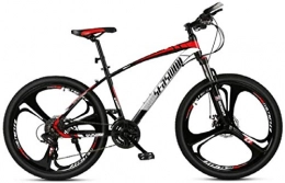 HCMNME Mountain Bike HCMNME Mountain Bikes, 27.5 inch mountain bike men's and women's adult ultralight racing light bicycle tri-cutter No. Alloy frame with Disc Brakes (Color : Black red, Size : 30 speed)