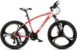 HCMNME Mountain Bike HCMNME Mountain Bikes, 27.5 inch mountain bike men's and women's adult ultralight racing lightweight bicycle tri-cutter Alloy frame with Disc Brakes (Color : Red, Size : 30 speed)