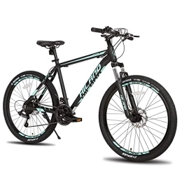 HH HILAND Mountain Bike Hiland 26 Inch Mountain Bike, Mens Mountain Bike with 19 inch Aluminium Frame, Shimano 21 Speed Disc Brake, Suspension Fork, Black…