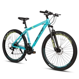 HH HILAND Mountain Bike Hiland 29 Inch Mountain Bike with 482MM Aluminum Frame, Mens Mountain Bike with Disc Brake, 21 Speed Mountain Bike with Suspension Fork, SHIMANO Rear Derailleur, Blue for women and man