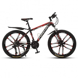 HJRBM Mountain Bike HJRBM Professional Mountain Bikes， Mountain Trail Bike， 26-Inch Wheels， 21-Speed Carbon Steel Frame Bicycles， with Dual Disc Brakes， Exercise Bikes， 10 Spoke Wheels fengong