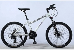 HongLianRiven Bike HongLianRiven BMX 24 Inch 27-Speed Mountain Bike For Adult, Lightweight Aluminum Alloy Full Frame, Wheel Front Suspension Female Off-Road Student Shifting Adult 6-24 (Color : White, Size : B)