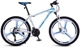 HUAQINEI Bike HUAQINEI Mountain Bikes, 26 inch mountain bike off-road variable speed racing light bicycle tri- Alloy frame with Disc Brakes (Color : White blue, Size : 27 speed)