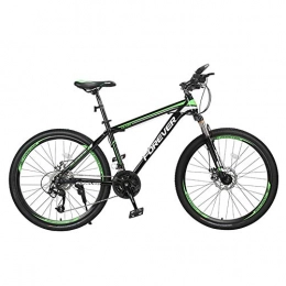 Hxx Bike Hxx Mountain Folding Bicycle, 26" Unisex Shock Absorber Bicycle 30 Speed Double Disc Brake Aluminum Alloy Frame Cross Country Bicycle Slip Wear Tire, Green