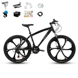 JACK'S CAT Bike JACK'S CAT 26 Inch Mountain Bike Bicycle, Double Disc Brake Speed Road Bike, Carbon steel shock-absorbing frame, Male and Female Students Bicycle, 27 speed