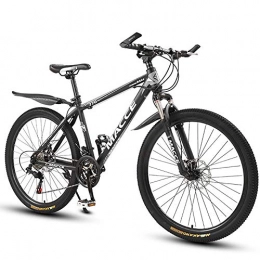 JACK'S CAT Bike JACK'S CAT Adult Mountain Bike, 26-Inch Mountain Trail Bike, High Carbon Steel Bicycles, 30 Spoke 21 Speeds Drivetrain Non-Slip Bike for Men and Women, Black, 21 speed