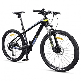 JAJU Bike JAJU Adult Mountain Bikes, Ultra-Light Carbon Fiber Frame 27.5 Inch Mountain Trail Bike, Dual Disc Brake Men Women Hardtail Mountain Bicycle