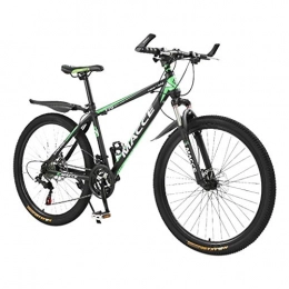 JERFERR Mountain Bike JERFERR Mountain Bike 26in Carbon Steel Mountain Bike Shimanos24 Speed Bicycle Full Suspension MTB (Green)