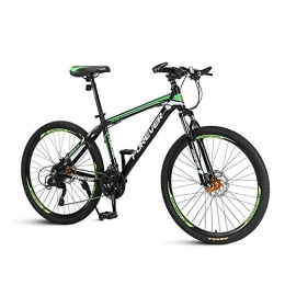 JHKGY Bike JHKGY 27 Speed 26 Inch Mountain Bike, Full Suspension Disc Brake Outdoor Bikes, Double Disc Brake Full Suspension Fork, High Carbon Steel, for Men Women, green