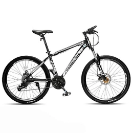 JHKGY Mountain Bike JHKGY Mountain Bike - Dual Disc Brake, 26 Inch Adults Mountain Trail Bike, Aluminum Alloy Bold Suspension Frame Bicycles, 27 Speed Mountain Bicycle, black