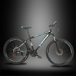 JHKGY Bike JHKGY Youth / Adult Mountain Bike, Dual Suspension Mountain Bicycle, Dual Disc Brake, Aluminum Frame, 26 Inch Wheels 27 Speed Mountain Bike, Black