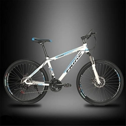 JHKGY Mountain Bike JHKGY Youth / Adult Mountain Bike, Dual Suspension Mountain Bicycle, Dual Disc Brake, Aluminum Frame, 26 Inch Wheels 27 Speed Mountain Bike, blue