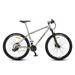 JKCKHA Bike JKCKHA 27.5 Inch Mountain Bike 36-Speed for Man Women with Chrome Molybdenum Steel Frame Lock-Out Suspension Fork Hydraulic Disc-Brake, Lightweight, Silver