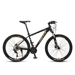 JKCKHA Bike JKCKHA Mountain Bike, 27.5-Inch Wheels, 30-Speed Shifters, Aluminum Frame, Front Suspension, All Mountain Bicycle, Black Gold, Black Gold