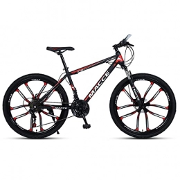 JKFDG Bike JKFDG Adult Mountain Bike, 26 inch Wheels, Mountain Trail Bike High Carbon Steel Outroad Bicycles, 24 / 27-Speed Bicycle Full Suspension MTB ​​Gears Dual Disc Brakes Mountain Bicycle