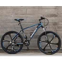 JLFSDB Bike JLFSDB 26" Mountain Bicycles 24 / 27 / 30 Speeds Men / Women Bike Lightweight Carbon Steel Frame Disc Brake Front Suspension (Color : Blue, Size : 27speed)