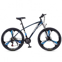 JLFSDB  JLFSDB Mountain Bike, 26 / 27 Inch Men / Women Bicycles, Carbon Steel Frame, Disc Brake Front Suspension, 24 Speed Spoke Wheels (Color : Blue)