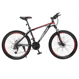 JLFSDB Bike JLFSDB Mountain Bike, 26 Inch Aluminium Alloy Frame Bicycles, Double Disc Brake And Front Suspension, Unisex (Color : Red, Size : 27 Speed)