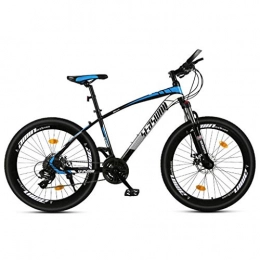 JLFSDB Bike JLFSDB Mountain Bike, 26'' Inch Women / Men MTB Bicycles 21 / 24 / 27 / 30 Speeds Lightweight Carbon Steel Frame Front Suspension (Color : Blue, Size : 30speed)