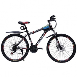 JLFSDB Bike JLFSDB Mountain Bike 26" Women / Men Mountain Bicycles 21 / 24 / 27 Speed Lightweight Carbon Steel Frame Dual Suspension Disc Brake With Fender (Color : C, Size : 21speed)