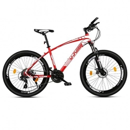 JLFSDB Bike JLFSDB Mountain Bike, 26Men / Women MTB Bicycles, Carbon Steel Frame, Double Disc Brake And Front Fork (Color : Red, Size : 27 Speed)
