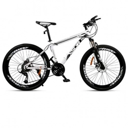 JLFSDB Bike JLFSDB Mountain Bike, Carbon Steel Frame 26Mountain Bicycles, Double Disc Brake And Front Fork, 21 / 24 / 27 Speed (Color : Black, Size : 27-speed)