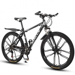 JLFSDB Bike JLFSDB Mountain Bike, Hardtail Bicycle, Lightweight Carbon Steel Dual Disc Brake And Front Suspension, 26 Inch Wheels (Color : Black, Size : 27-speed)