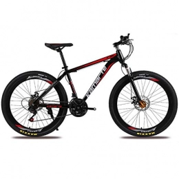 JLFSDB Bike JLFSDB Mountain Bike Mountain Bicycle 21 / 24 / 27 Speed Front Suspension MTB Carbon Steel Frame 26Spoke Wheels (Color : Black, Size : 24speed)