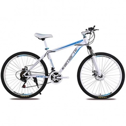 JLFSDB Bike JLFSDB Mountain Bike Mountain Bicycles Unisex 26'' Lightweight Carbon Steel Frame 21 / 24 / 27 Speed Disc Brake Front Suspension (Color : Blue, Size : 21speed)