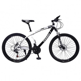 JLFSDB Bike JLFSDB Mountain Bike, Unisex Hardtail Mountain Bicycles, Dual Disc Brake Front Suspension, 26" Wheel, Carbon Steel Frame (Color : Black, Size : 27 Speed)