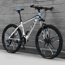 JUZSZB Mountain Bike JUZSZB Mountain Bicycle, 26 Inch Aluminum Alloy Mountain Bike27 Speedsoff Road Shock Absorption Bike White Blue 30 Speed