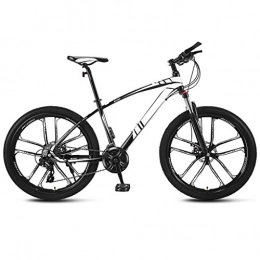 JXJ Mountain Bike JXJ Mountain Bike, 26-inch Wheels / high Carbon Steel Frame, 21 / 24 / 27 / 30 Speed Mountain Bicycle with Dual Disc Brake for Adult Teens Urban Commuters