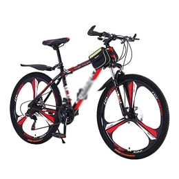 Kays Bike Kays 26 Inch Mountain Bike 21 / 24 / 27 Speed Dual Disc Brakes Front Suspension Bicycle For Adults Mens Womens(Size:21 Speed, Color:Red)