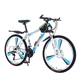 Kays Bike Kays 26 Inch Mountain Bike 21 / 24 / 27 Speed Dual Disc Brakes Front Suspension Bicycle For Adults Mens Womens(Size:21 Speed, Color:White)