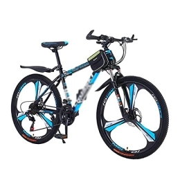Kays Bike Kays 26 Inch Mountain Bike 21 / 24 / 27 Speed Dual Disc Brakes Front Suspension Bicycle For Adults Mens Womens(Size:24 Speed, Color:Blue)