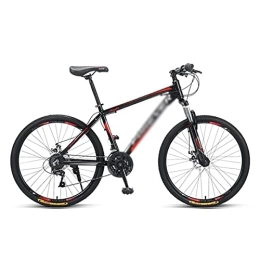 Kays Bike Kays 26 Inch Mountain Bike Carbon Steel MTB Bicycle With Dual Disc Brakes Cycling Urban Commuter City Bicycle For Adults Mens Womens(Size:27 Speed, Color:Red)