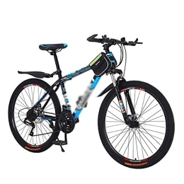 Kays Bike Kays 26 Inch Sports Mountain Bikes Men's Front Suspension Mountain Bicycle Carbon Steel Frame 21 Speed With Disc Brake For Men Woman Adult And Teens(Size:27 Speed, Color:Blue)