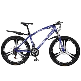 Kays Bike Kays Adult Mountain Bike With 26 Inch Wheel Derailleur Sturdy Carbon Steel Frame Bicycle With Dual Disc Brakes Front Suspension Fork For Adults Mens Womens(Size:27 Speed, Color:Blue)