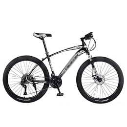 Kays Bike Kays Front Suspension Mens Bicycle 21 / 24 / 27 Speed 26" Wheels Dual Disc Brakes Mountain Bikes For Adult For A Path, Trail & Mountains(Size:24 Speed, Color:Black)
