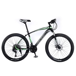 Kays Bike Kays Mountain Bike 21 / 24 / 27 Speed 3-Spoke 26 Inches Wheels Dual Disc Brake Carbon Steel Frame Bicycle For A Path, Trail & Mountains For Adults Mens Womens(Size:27 Speed, Color:Green)