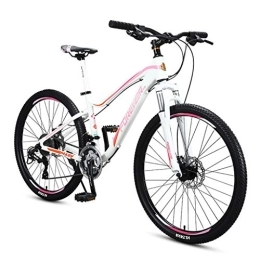 Kays Bike Kays Women / Men Mountain Bicycles 26" Inch Lightweight 27 Speeds Aluminium Alloy Frame Front Suspension Disc Brake (Color : Pink)