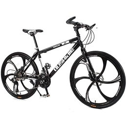 L&WB Mountain Bike L&WB Mountain Bike, 26"Mountain Bikes Carbon Steel Ravine Bike with Oneness Wheel Double Disc Brake Front Spring 21 24 27 Speeds, Black, 26 inch 24 speed